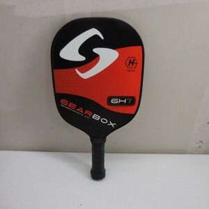 Gearbox GH7 Pickleball Paddle Black Red Fiber H7 USAPA Approved Sport Gear